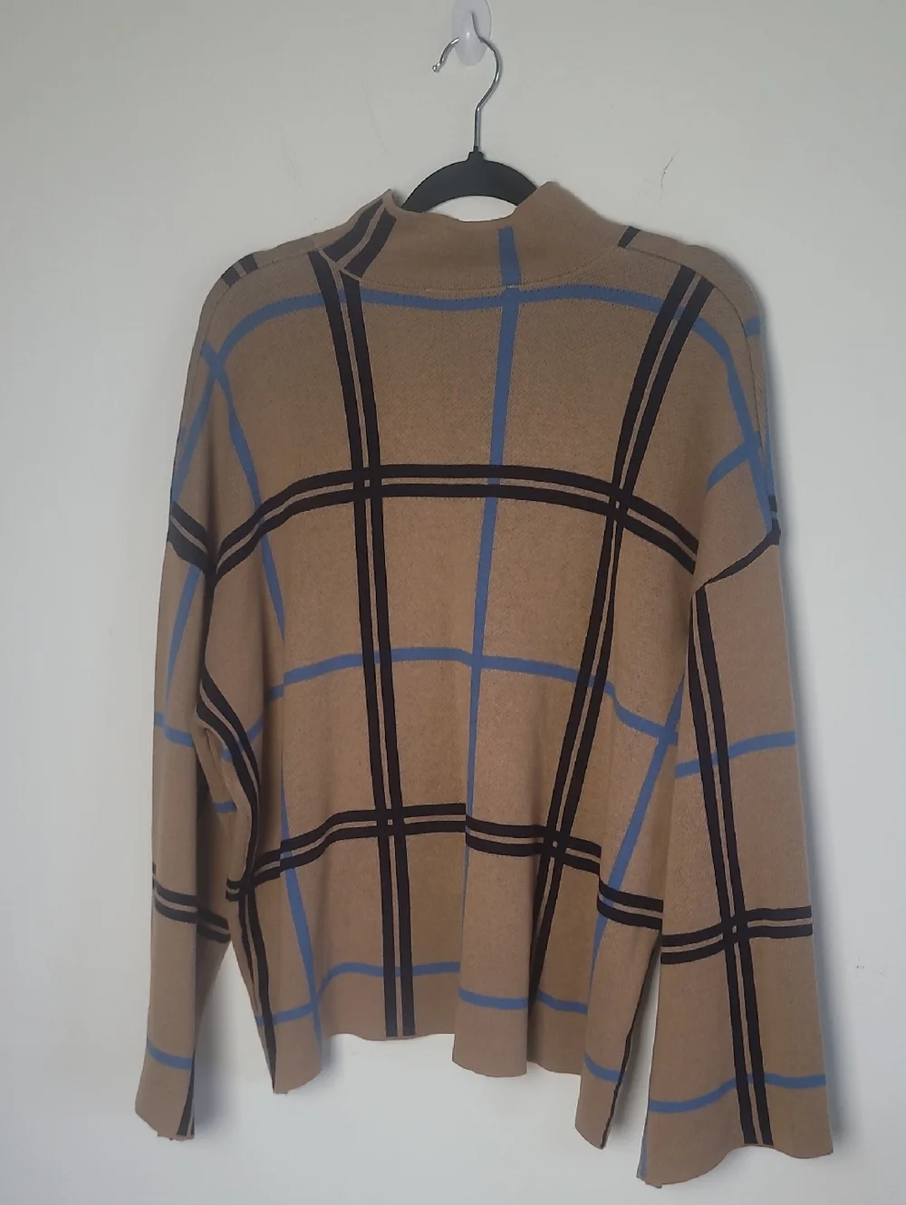 Eloquii Mock Neck Plaid Window Pane Sweater Size 18/20 - Picture 2 of 6